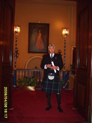 Colin wearing his Regimental Kilt